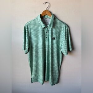 Adidas Mint Checkered Men's Polo Shirt